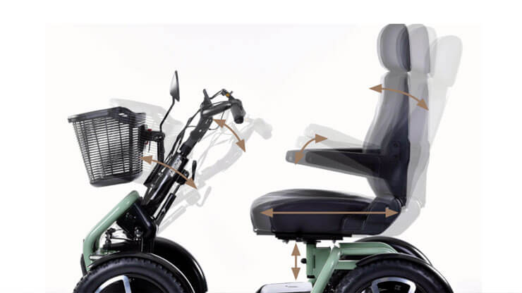 Seduta regolabile per un comfort personalizzato