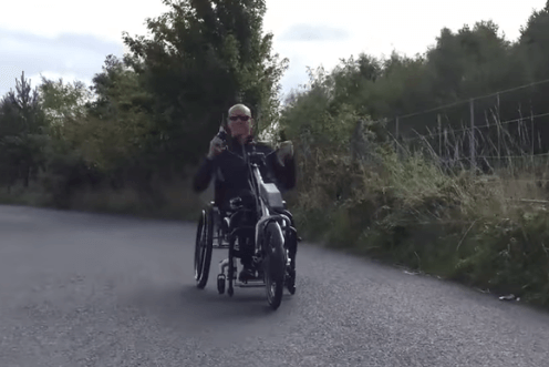 Tiga con handbike Quickie Attitude Power